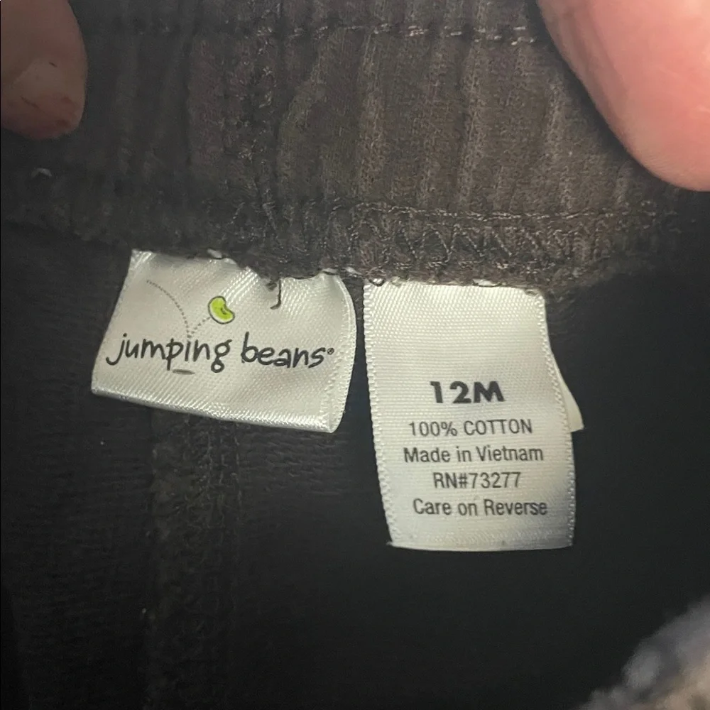 Jumping Beans brown pull on elastic waist pants 12M